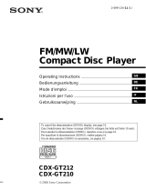 Sony CDX-GT210 Le manuel du propriétaire