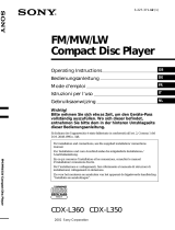 Sony cdx l350 Manuel utilisateur