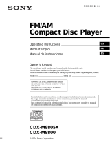 Sony CDX-M8800 Le manuel du propriétaire