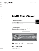 Sony MEX-DV2000 Manuel utilisateur