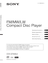 Sony CDX-GT630UI Le manuel du propriétaire