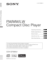 Sony CDX-GT930UI Le manuel du propriétaire
