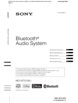 Sony BT3700U Manuel utilisateur