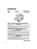 Hitachi C18DLP4 - 18V Li-Ion 6-1/2" Circular Saw Safety Instructions And Instruction Manual
