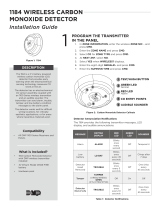 DMP 184 Wireless Carbon Monoxide Detector Guide d'installation