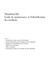 Lenovo THINKPAD Z61P Manual De Maintenance Et D’identification Des Incidents