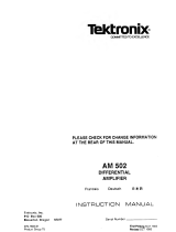 Tektronix AM 502 Manuel utilisateur