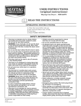 Maytag MDG22PN User Instructions