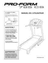 Pro-Form 785 Cs Treadmill Manuel utilisateur
