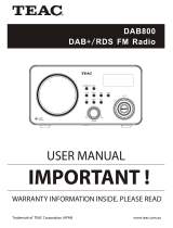 TEAC DAB800 Manuel utilisateur