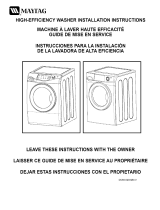 Maytag MAH9700AWW - Neptune Front-Load Washer Installation Instructions Manual