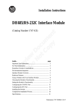 Allen-Bradley DH485/RS-232C Installation Instructions Manual