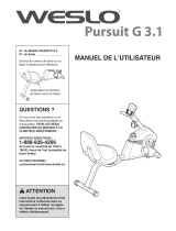 Weslo Pursuit G 3.1 Manuel De L’utillsateur Manual