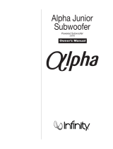 Infinity Alpha Junior Subwoofer Le manuel du propriétaire