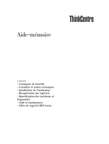 Lenovo ThinkCentre M52 Aide-Mémoire Manual