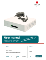 Triax TECW 211 Manuel utilisateur