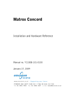 Envision Matrox Concord Installation And Hardware Reference Manual