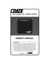 Crate Amplifiers GX-20M /R Manuel utilisateur