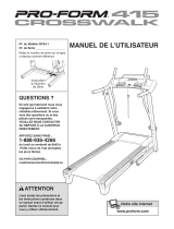 Pro-Form 415 Crosswalk Treadmill Manuel utilisateur