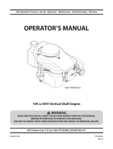 MTD 139 cc OHV Manuel utilisateur