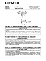 Hitachi WR 12DH Instruction Manual And Safety Instructions