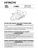 Hitachi P 20DA Instruction Manual And Safety Instructions