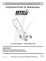 MTD 020 Series Manuel utilisateur