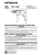 Hitachi FDV 16VB Instruction Manual And Safety Instructions