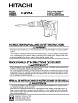 Hitachi H 45MA Safety Instructions And Instruction Manual
