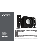 COBY electronic CS-MP77 - 2.1-CH PC Multimedia Speaker Sys Manuel utilisateur