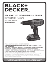 Black & Decker BDCDHP220SB-2 Manuel utilisateur