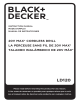 Black & Decker LD120 20V Max Cordless Drill Manuel utilisateur