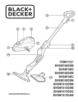 Black & Decker Bhsm166dsm-qs - Balai Vapeur Multifonctions - Gant Steamitt - 11 Accessoires - 1600w Manuel utilisateur