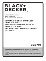 Black & Decker BCD701 Manuel utilisateur