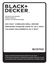 Black & Decker BCD702 Manuel utilisateur