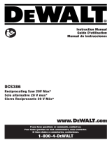 DeWalt DCS386B Manuel utilisateur