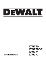 DeWalt DW770 Manuel utilisateur