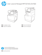 HP Color LaserJet Managed MFP E67650 Guide d'installation