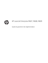 HP LaserJet Enterprise M607 series Mode d'emploi