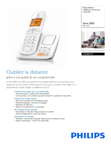 Philips CD2851W/BE Product Datasheet