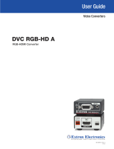 Extron DVC RGB-HD A Manuel utilisateur