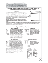 AccuScreens ELECTRIC SCREEN Operating Instructions Manual