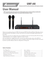 Acesonic UHF-A6 Manuel utilisateur