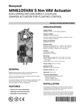 Honeywell MN6105VAV Installation Instructions Manual