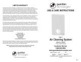 Guardian Technologies 3 in 1 Air Cleaning System: Model AC4020 Le manuel du propriétaire