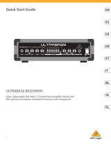 Behringer ULTRABASS BXD3000H 300W 2-Channel Bass Amplifier Head Mode d'emploi