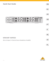 Behringer AMP800 Guide de démarrage rapide