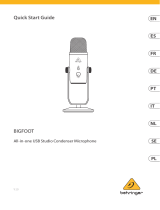 Behringer BIGFOOT All-in-one USB Studio Condenser Microphone Mode d'emploi