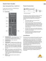 SEQUENTIAL SWITCH 962 SEQUENTIAL SWITCH Mode d'emploi