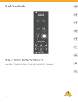 Behringer CP3A-O OSCILLATOR CONTROLLER Guide de démarrage rapide